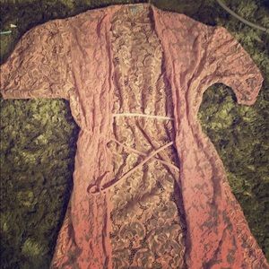 Flowery pink cover up